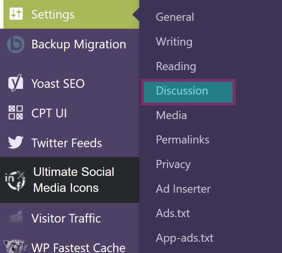 Go to the Discussion settings to enable or disable WordPress comments