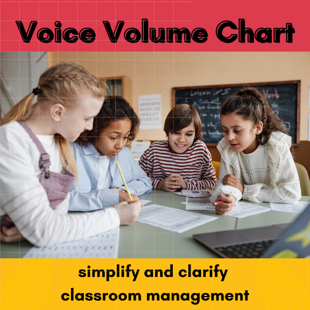 voice volume chart simplify and clarify classroom management