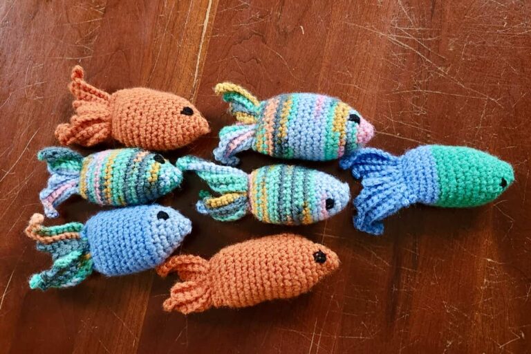 crochet goldfish