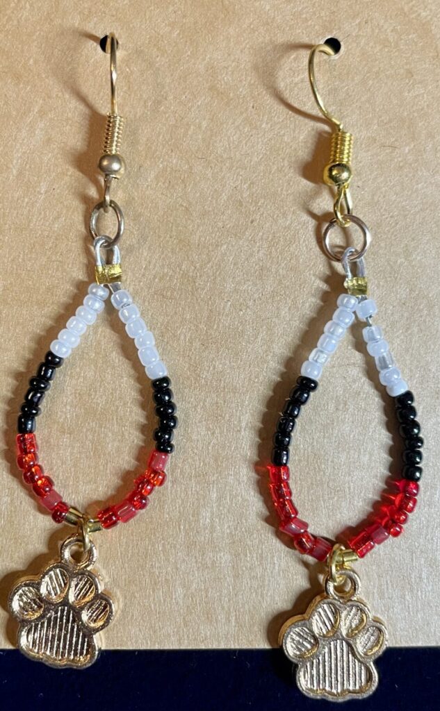 Georgia Bulldogs Inspired Beaded Earrings