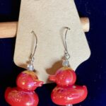Rubber Ducky Earrings - Red with Silver Earwires