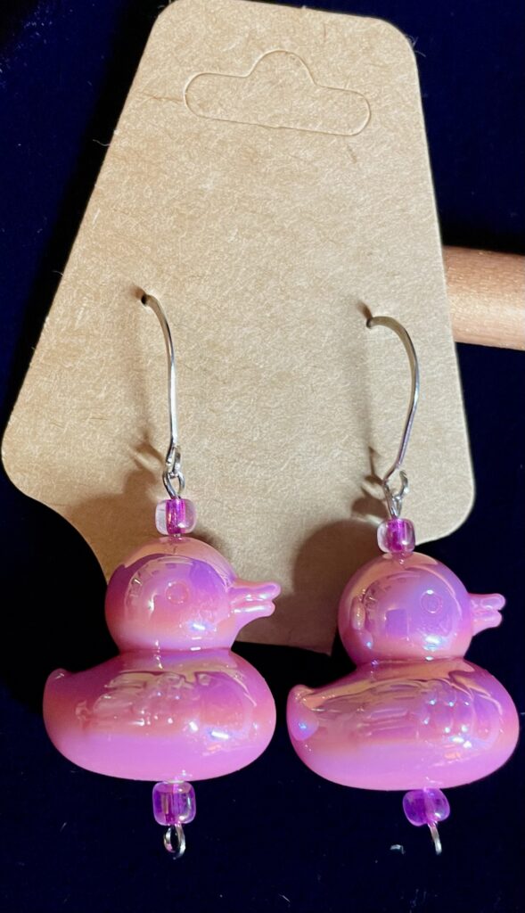 Rubber Ducky Earrings - Pink